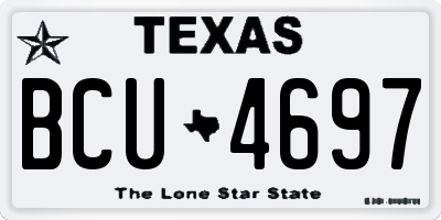 TX license plate BCU4697
