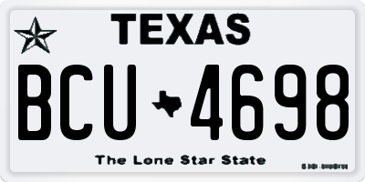 TX license plate BCU4698