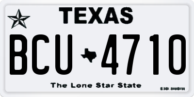 TX license plate BCU4710