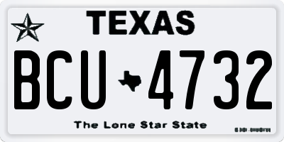 TX license plate BCU4732