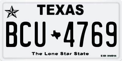 TX license plate BCU4769