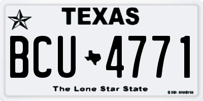 TX license plate BCU4771