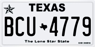 TX license plate BCU4779