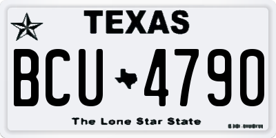 TX license plate BCU4790