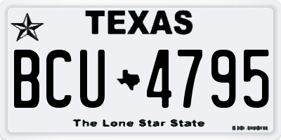 TX license plate BCU4795