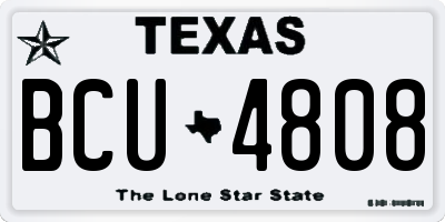 TX license plate BCU4808