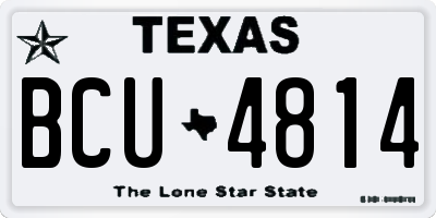 TX license plate BCU4814