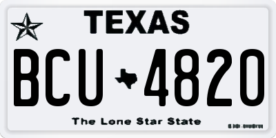 TX license plate BCU4820