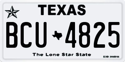 TX license plate BCU4825