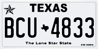 TX license plate BCU4833