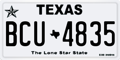 TX license plate BCU4835