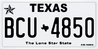 TX license plate BCU4850