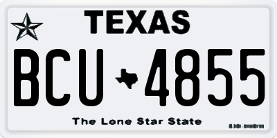 TX license plate BCU4855