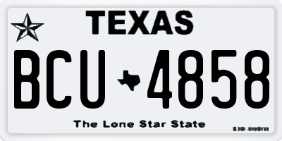 TX license plate BCU4858