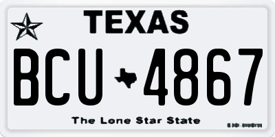 TX license plate BCU4867
