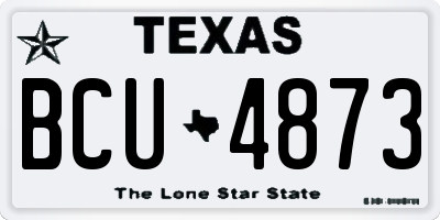 TX license plate BCU4873
