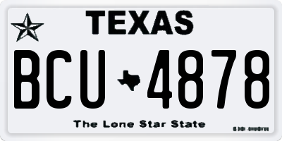 TX license plate BCU4878