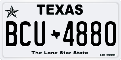 TX license plate BCU4880