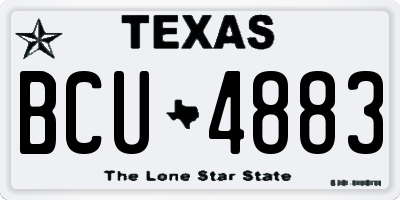 TX license plate BCU4883