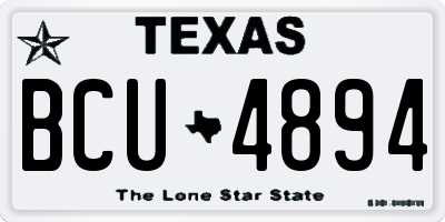 TX license plate BCU4894