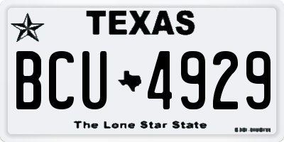 TX license plate BCU4929