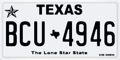 TX license plate BCU4946