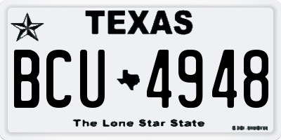 TX license plate BCU4948