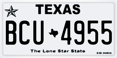 TX license plate BCU4955