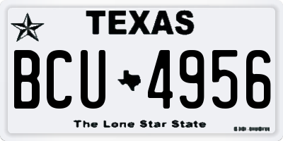 TX license plate BCU4956