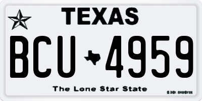 TX license plate BCU4959
