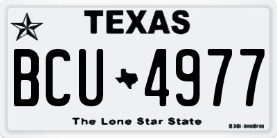 TX license plate BCU4977