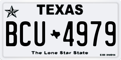 TX license plate BCU4979