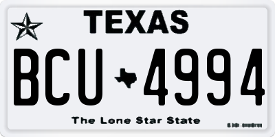 TX license plate BCU4994