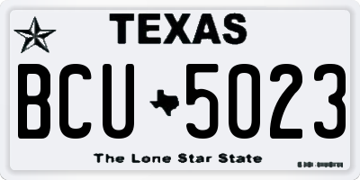 TX license plate BCU5023