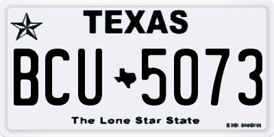 TX license plate BCU5073