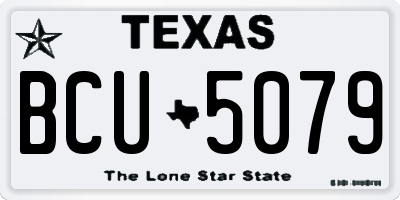 TX license plate BCU5079