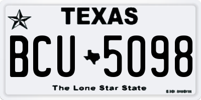 TX license plate BCU5098
