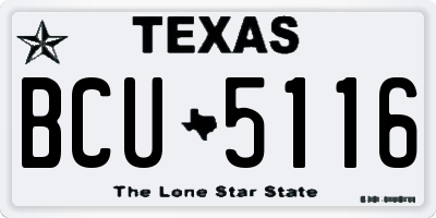 TX license plate BCU5116
