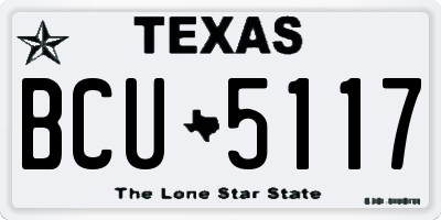 TX license plate BCU5117
