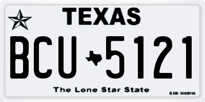 TX license plate BCU5121