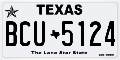 TX license plate BCU5124