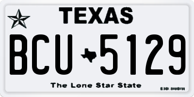 TX license plate BCU5129