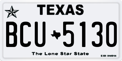 TX license plate BCU5130