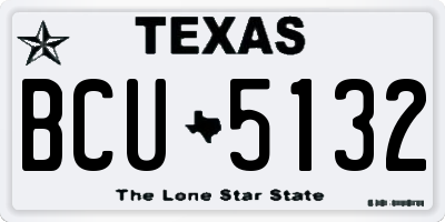 TX license plate BCU5132