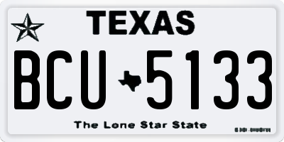 TX license plate BCU5133