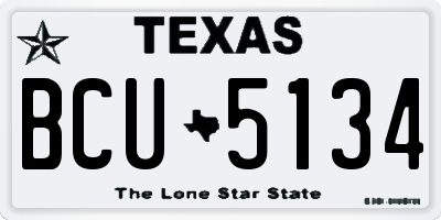TX license plate BCU5134