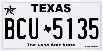TX license plate BCU5135