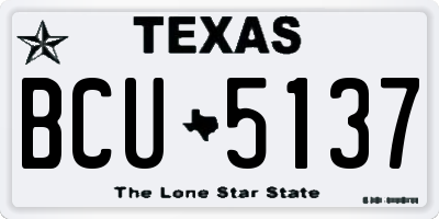 TX license plate BCU5137
