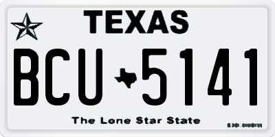 TX license plate BCU5141