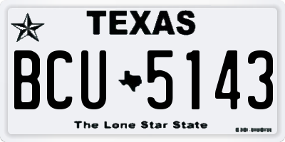 TX license plate BCU5143